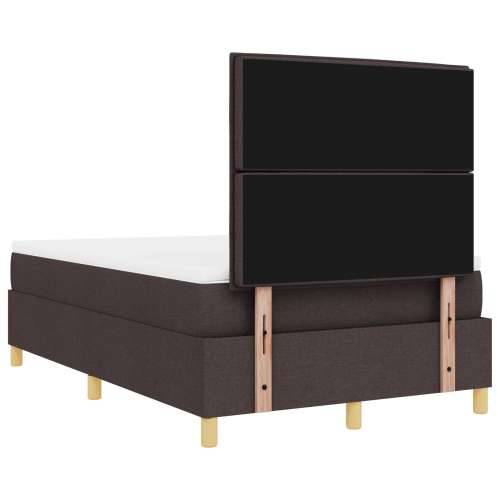 Krevet s box springom i madracem tamnosmeđi 120x200 cm tkanina Cijena