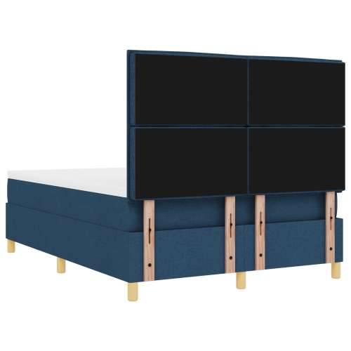 krevet s oprugama s madracem Plavi 140x200 cm Tkanina Cijena