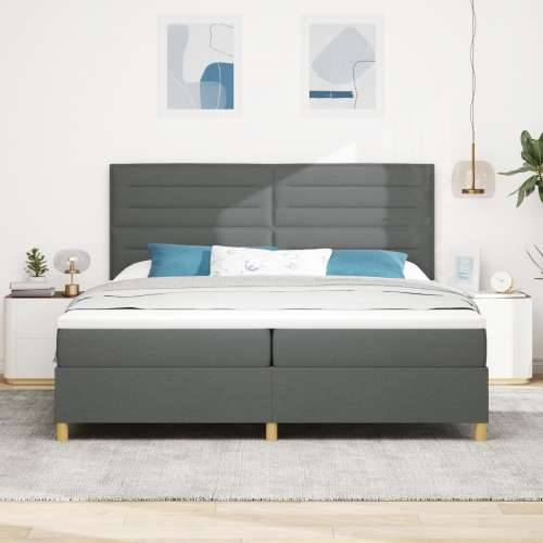 Box Spring Krevet s madracem Tamno siva 200x200 cm Tkanina Cijena