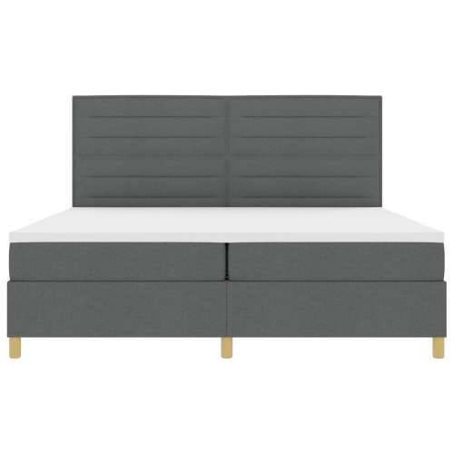 Box Spring Krevet s madracem Tamno siva 200x200 cm Tkanina Cijena