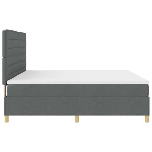 Box Spring Krevet s madracem Tamno siva 200x200 cm Tkanina Cijena