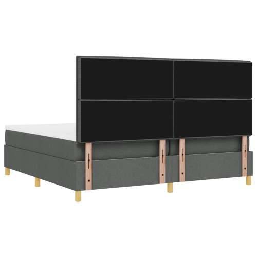 Box Spring Krevet s madracem Tamno siva 200x200 cm Tkanina Cijena