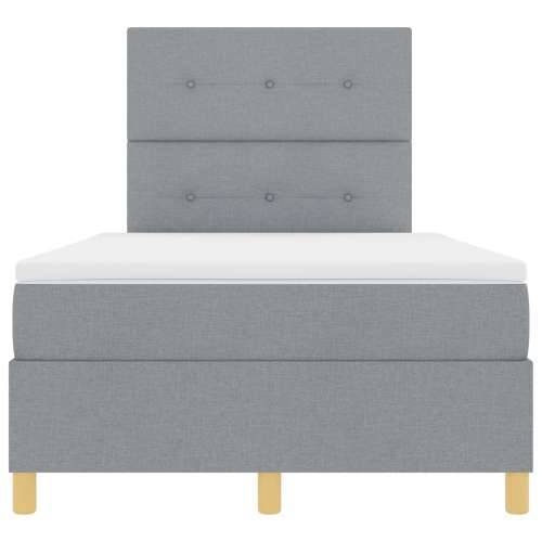 Box Spring krevet s madracem u svjetlosivoj boji 120x200 cm Tkanina Cijena