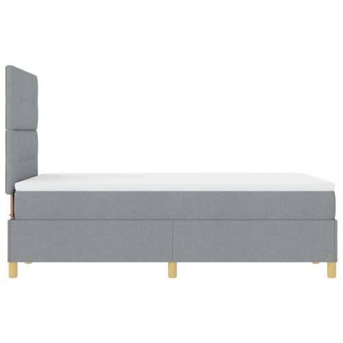 Box Spring krevet s madracem u svjetlosivoj boji 120x200 cm Tkanina Cijena