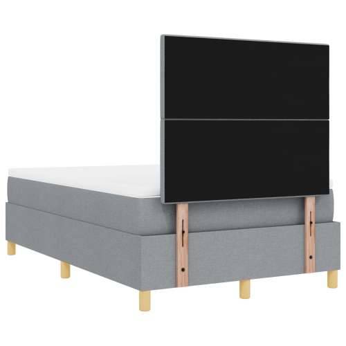 Box Spring krevet s madracem u svjetlosivoj boji 120x200 cm Tkanina Cijena