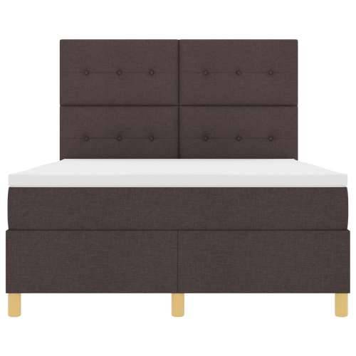 Box Spring Krevet s madracem tamnosmeđi 140x190 cm tkanina Cijena