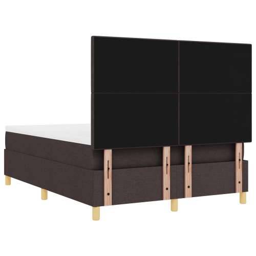 Box Spring Krevet s madracem tamnosmeđi 140x190 cm tkanina Cijena