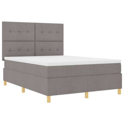 Krevet s box springom s madracem taupe 140x190 cm tkanina Cijena