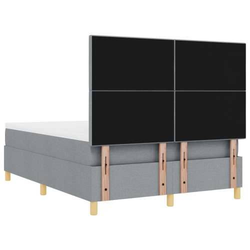 krevet s oprugom s madracem svijetlosiv 140x200 cm tkanina Cijena