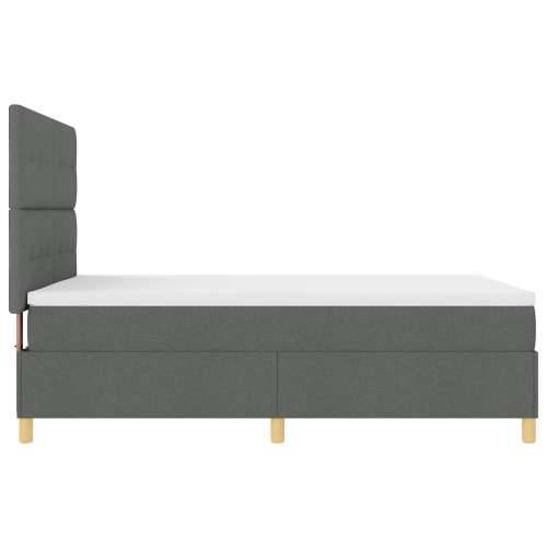 Box Spring Krevet s madracem Tamno siva 140x200 cm Tkanina Cijena