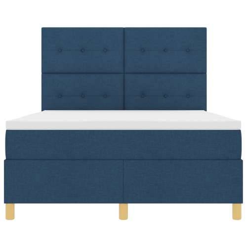 Krevet s boxspringom i madracem plavi 140x200 cm tkanina Cijena