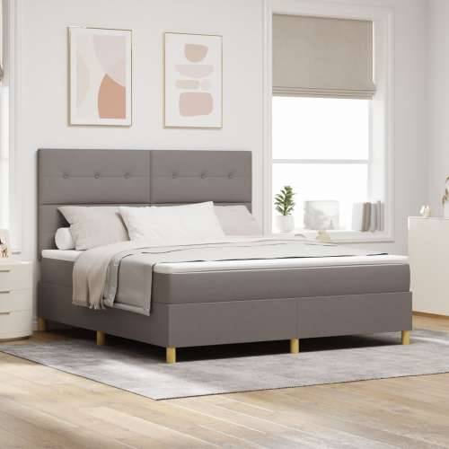 krevet s madracem taupe super king tkanina Cijena