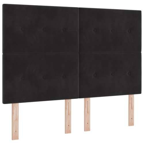 Box Spring krevet s madracem Crna 140x200 cm Baršun Cijena