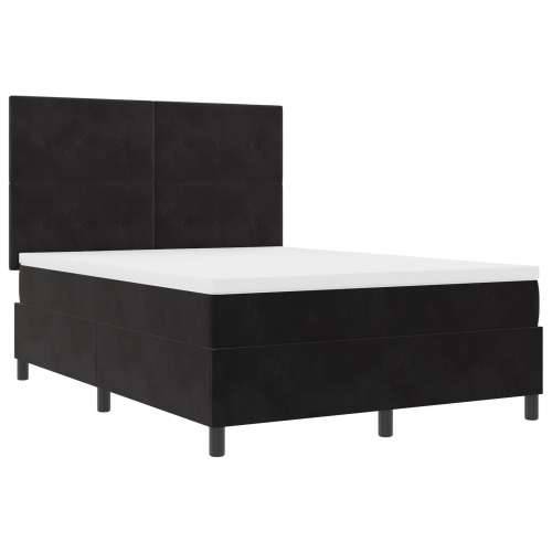 Box Spring krevet s madracem Crna 140x200 cm Baršun Cijena