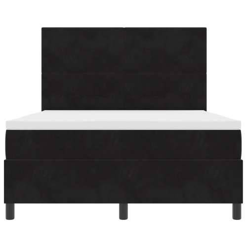 Box Spring krevet s madracem Crna 140x200 cm Baršun Cijena