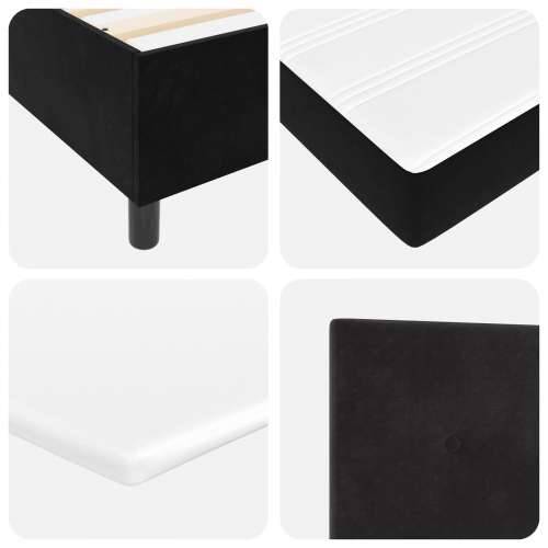 Box Spring krevet s madracem Crna 140x200 cm Baršun Cijena