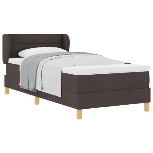 Box Spring krevet s madracem tamnosmeđi 100x200 cm tkanina Cijena