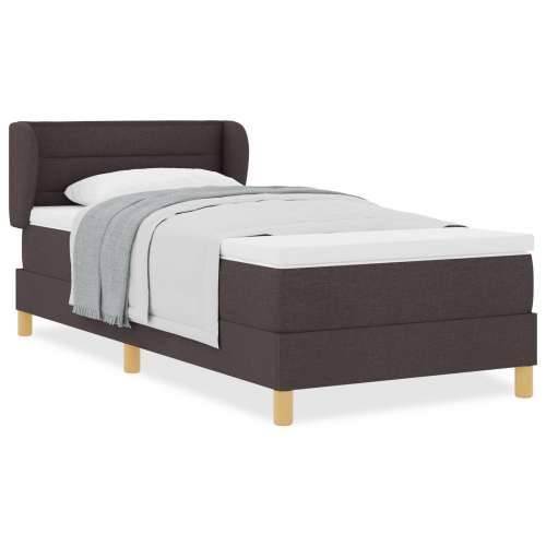 Box Spring krevet s madracem tamnosmeđi 100x200 cm tkanina Cijena