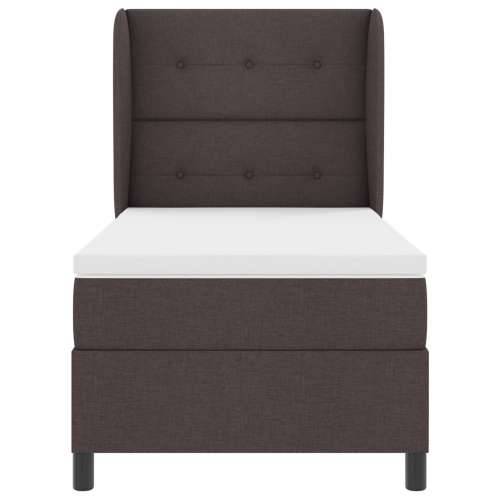 Box Spring Krevet s Madracem Tamno Smeđi 100x200 cm Tkanina Cijena