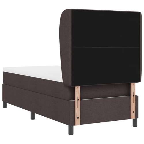 Box Spring Krevet s Madracem Tamno Smeđi 100x200 cm Tkanina Cijena