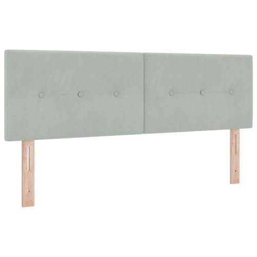 Box Spring Krevet s Madracem Svjetlosiva 140x200 cm Baršun Cijena
