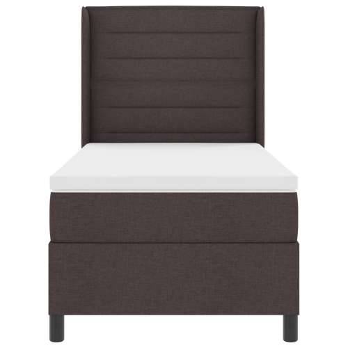 Box Spring krevet s madracem tamnosmeđi 100x200 cm tkanina Cijena