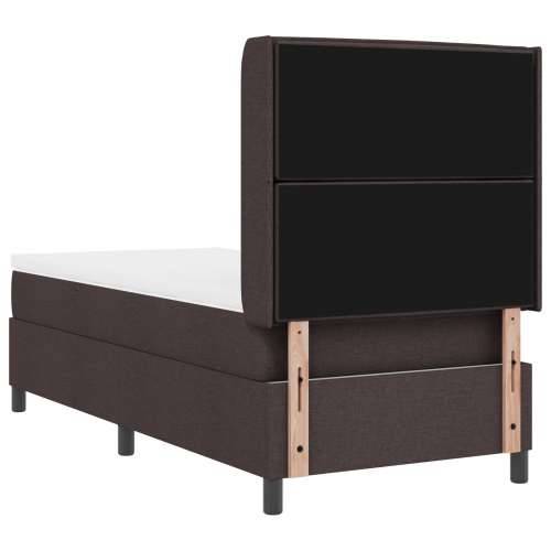 Box Spring krevet s madracem tamnosmeđi 100x200 cm tkanina Cijena