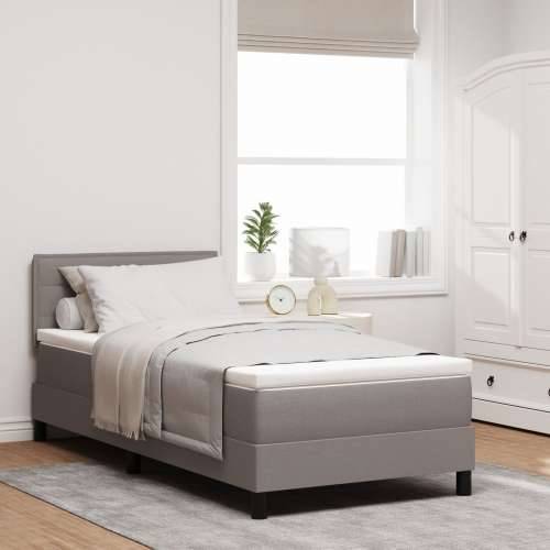Box Spring Krevet s Madracem & LED Taupe 100x200 cm Tkanina Cijena