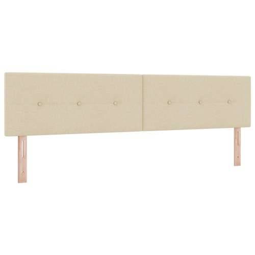 Krevet s podnicom i madracem & LED Krem 200x200 cm Tkanina Cijena