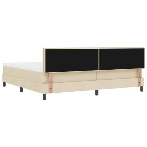 Krevet s podnicom i madracem & LED Krem 200x200 cm Tkanina Cijena