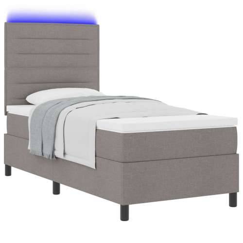 Krevetna podloga s madracem i LED tamnosive boje 100x200 cm tkanina Cijena
