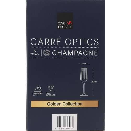 Čaša za šampanjac Inde Carre optics 6 Dijelovi Cijena