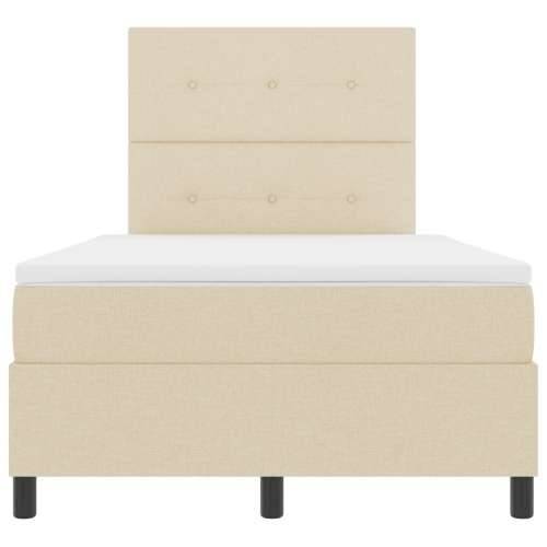 Box Spring Krevet s madracem & LED Bež 120x200 cm Tkanina Cijena