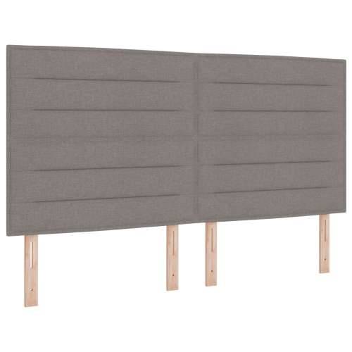Box Spring Krevet s Madracem & LED Taupe 200x200 cm Tkanina Cijena