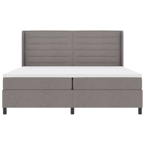 Box Spring Krevet s Madracem & LED Taupe 200x200 cm Tkanina Cijena