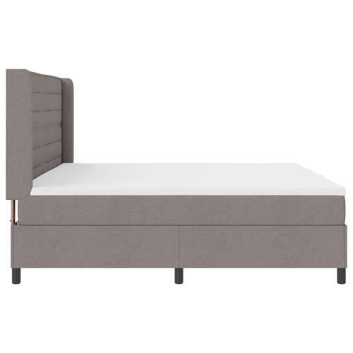 Box Spring Krevet s Madracem & LED Taupe 200x200 cm Tkanina Cijena