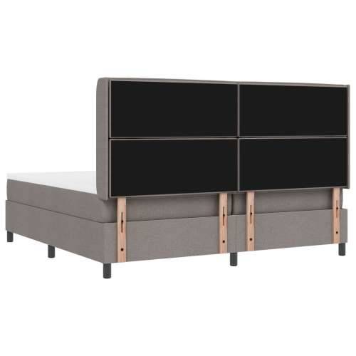 Box Spring Krevet s Madracem & LED Taupe 200x200 cm Tkanina Cijena