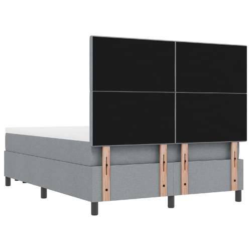 Box Spring Krevet s Madracem & Klupom Svijetlo Sivi 140x190 cm Tkanina Cijena