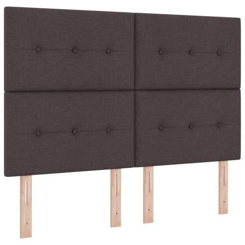 Box Spring krevet s madracem i klupom tamnosmeđi 140x190 cm tkanina Cijena