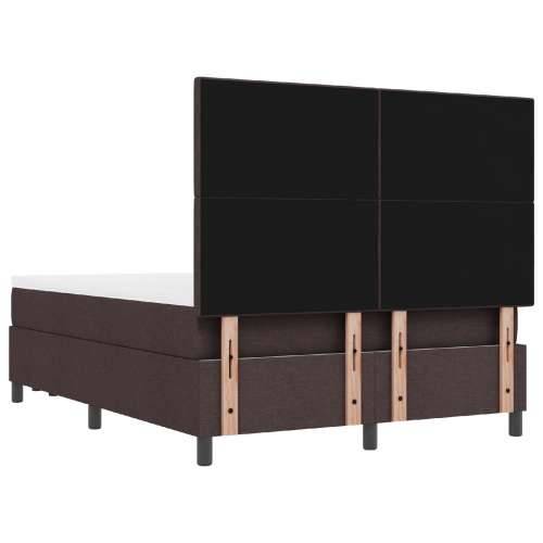 Box Spring krevet s madracem i klupom tamnosmeđi 140x190 cm tkanina Cijena
