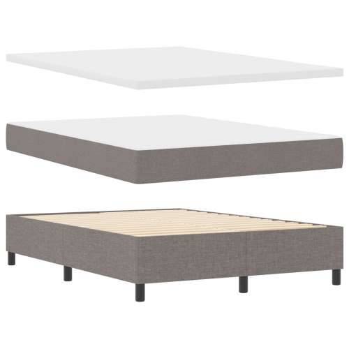 krevet s box springom i madracem te klupom taupe 140x200 cm tkanina Cijena