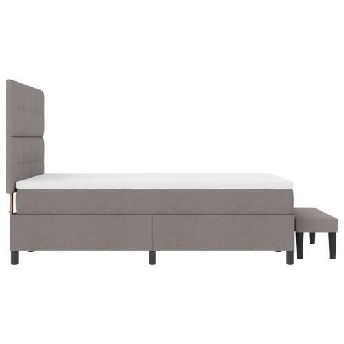 krevet s box springom i madracem te klupom taupe 140x200 cm tkanina Cijena