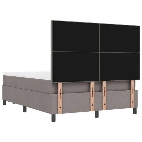 krevet s box springom i madracem te klupom taupe 140x200 cm tkanina Cijena