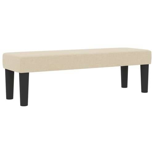 Box Spring krevet s madracem i klupe boje kreme 140x200 cm Tkanina Cijena