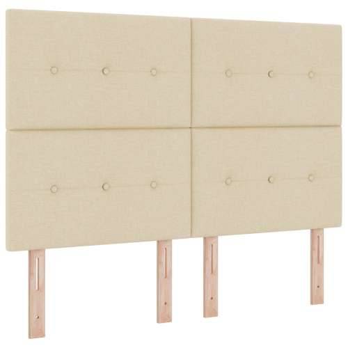 Box Spring krevet s madracem i klupe boje kreme 140x200 cm Tkanina Cijena