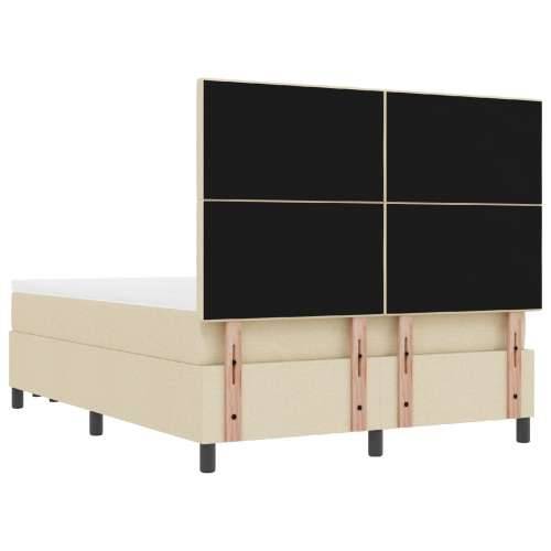 Box Spring krevet s madracem i klupe boje kreme 140x200 cm Tkanina Cijena