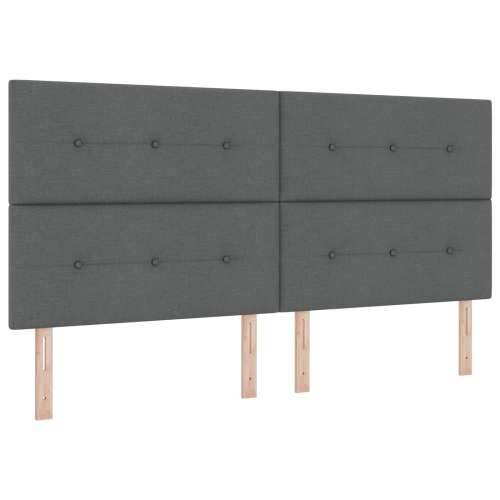 Krevet s kutijom s madracem i klupom tamno sivi 200x200 cm tkanina Cijena