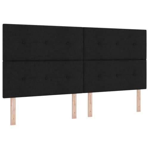 Box Spring Krevet s Madracem i Klupom Crni 200x200 cm Tkanina Cijena