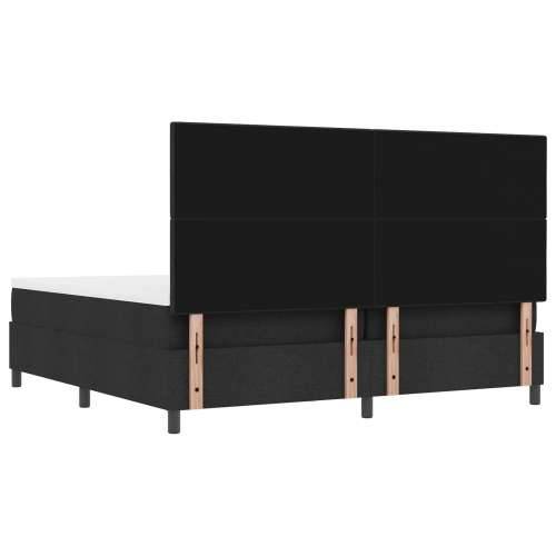 Box Spring Krevet s Madracem i Klupom Crni 200x200 cm Tkanina Cijena