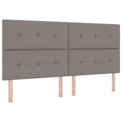 Krevet s oprugom s madracem i klupom taupe 200x200 cm Tkanina Cijena